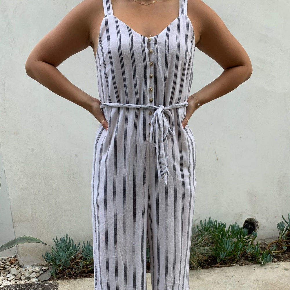 American Eagle Striped Jumpsuit